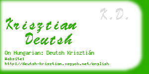 krisztian deutsh business card