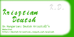 krisztian deutsh business card